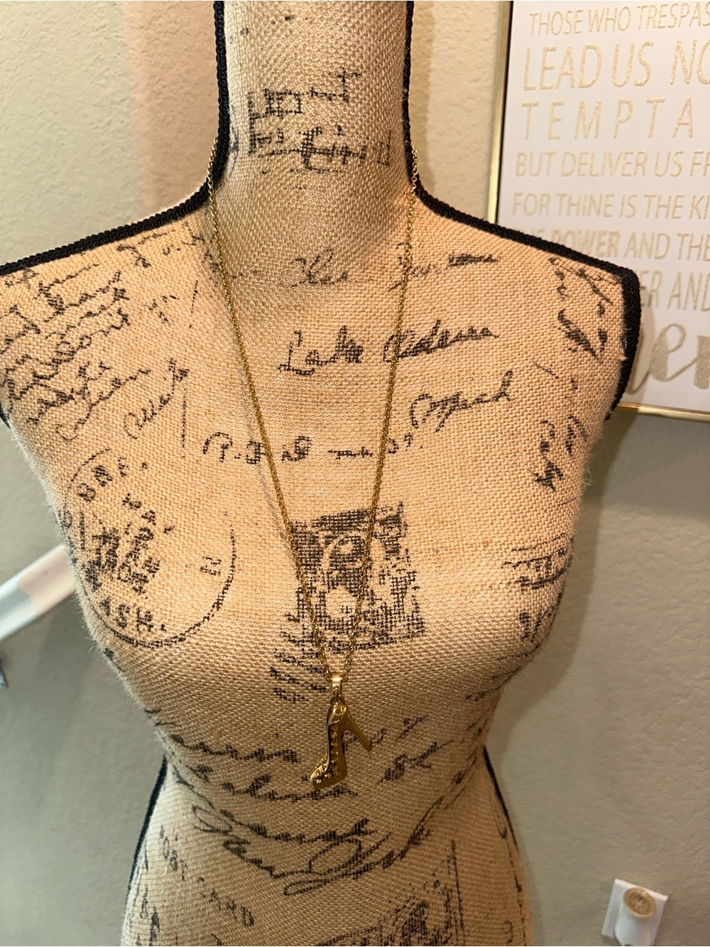 Park Lane Gold High Heel Pendant Long Necklace